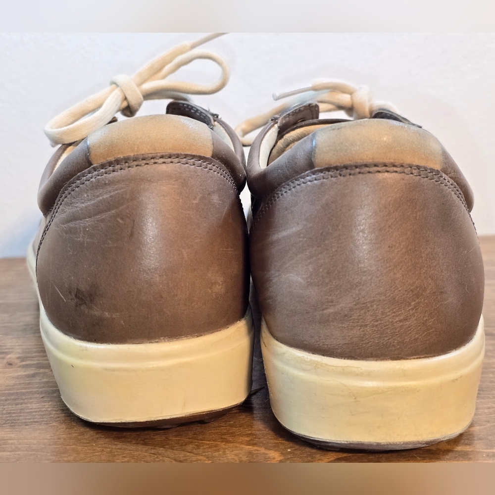 Ecco Soft 7 NWOT Brown Leather Sneaker Women's Size 11.5 - Picture 8 of 9